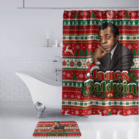 James Baldwin Christmas Bathroom Set African American Author Ugly Christmas Pattern Retro