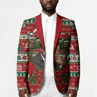 James Baldwin Christmas Blazer African American Author Ugly Christmas Pattern Retro