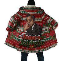 James Baldwin Christmas Cloak African American Author Ugly Christmas Pattern Retro