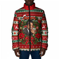 James Baldwin Christmas Padded Jacket African American Author Ugly Christmas Pattern Retro