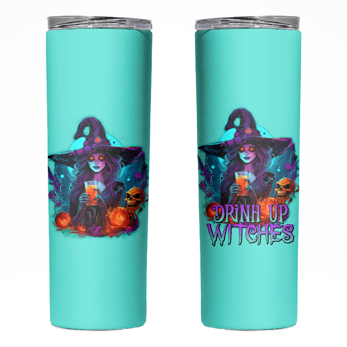 Drink Up Witches Halloween Skinny Tumbler - Wonder Print Shop