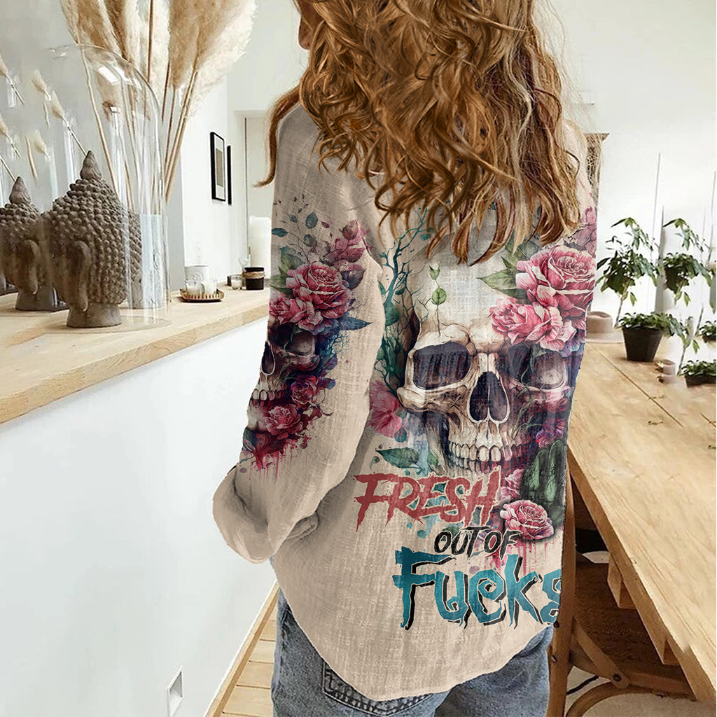 fresh-out-of-f-watercolor-skull-women-casual-shirt