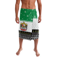 United Arab Emirates Christmas Lavalava with Falcon Tree Design Snowflake Pattern and National Emblem - Wonder Print Shop