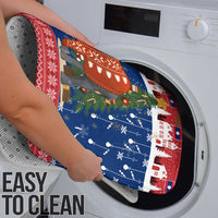 Laos Christmas Bathroom Set with Festive Elephant Design and Holiday Village Pattern - Wonder Print Shop