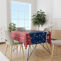 Laos Christmas Tablecloth with Festive Elephant Design and Holiday Village Pattern - Wonder Print Shop