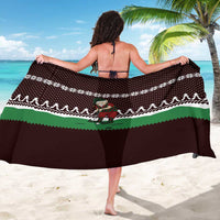 Christmas Golf Sarong with Elf Golfer Argyle Plaid and Snowflake Pattern - Wonder Print Shop