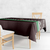 Christmas Golf Tablecloth with Elf Golfer Argyle Plaid and Snowflake Pattern - Wonder Print Shop