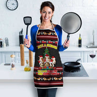 Guinea Pig Christmas Apron with Santa Hats Tree and Festive Gift Pattern - Wonder Print Shop