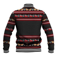 Guinea Pig Christmas Baseball Jacket with Santa Hats Tree and Festive Gift Pattern - Wonder Print Shop