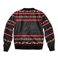 Guinea Pig Christmas Bomber Jacket with Santa Hats Tree and Festive Gift Pattern - Wonder Print Shop
