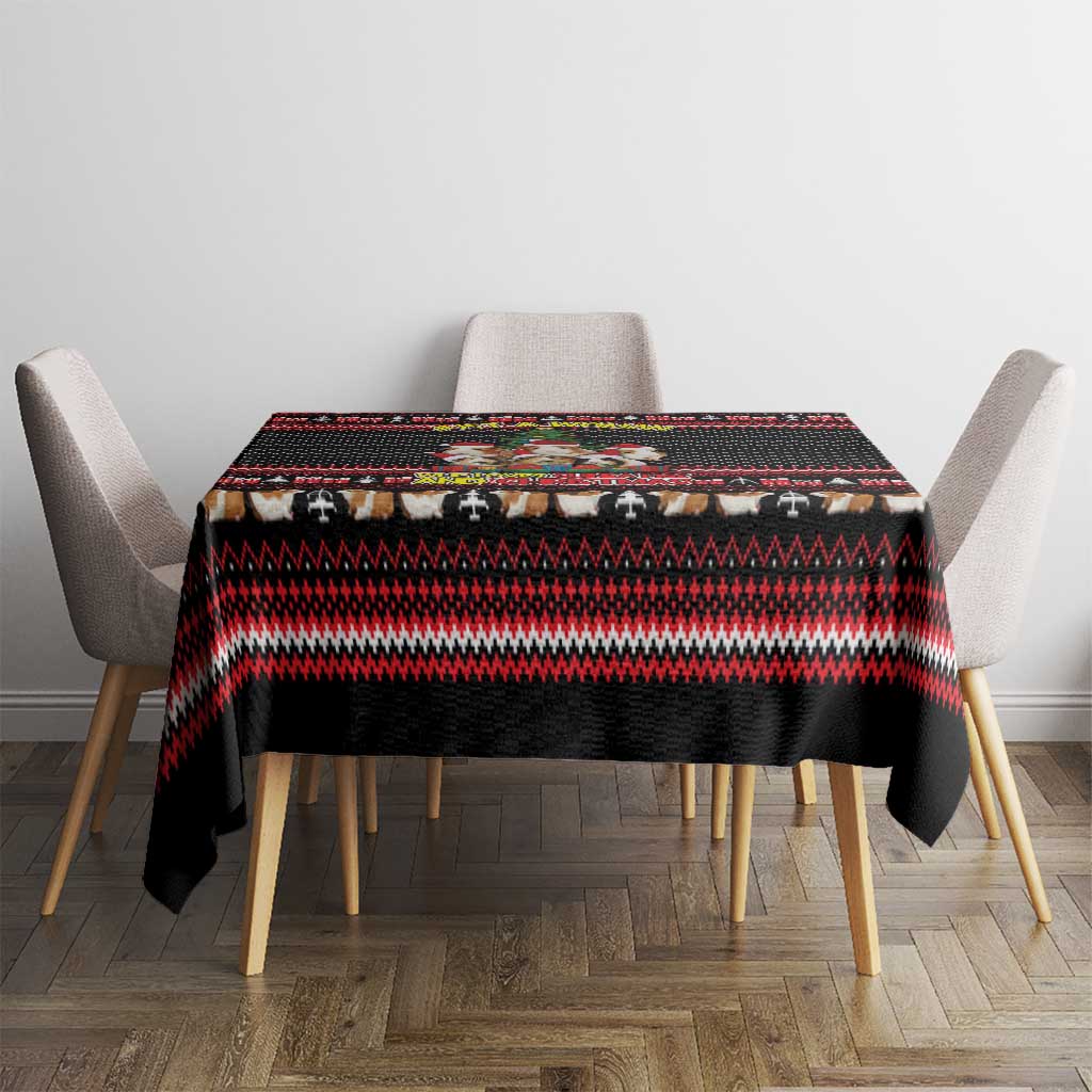 Guinea Pig Christmas Tablecloth with Santa Hats Tree and Festive Gift Pattern - Wonder Print Shop