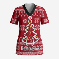 Nurse Merry Christmas Christmas Scrub Top Xmas Holiday Patterns - Wonder Print Shop