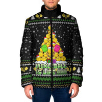 PickleBall Is Life Christmas Padded Jacket Xmas Holiday Patterns - Wonder Print Shop