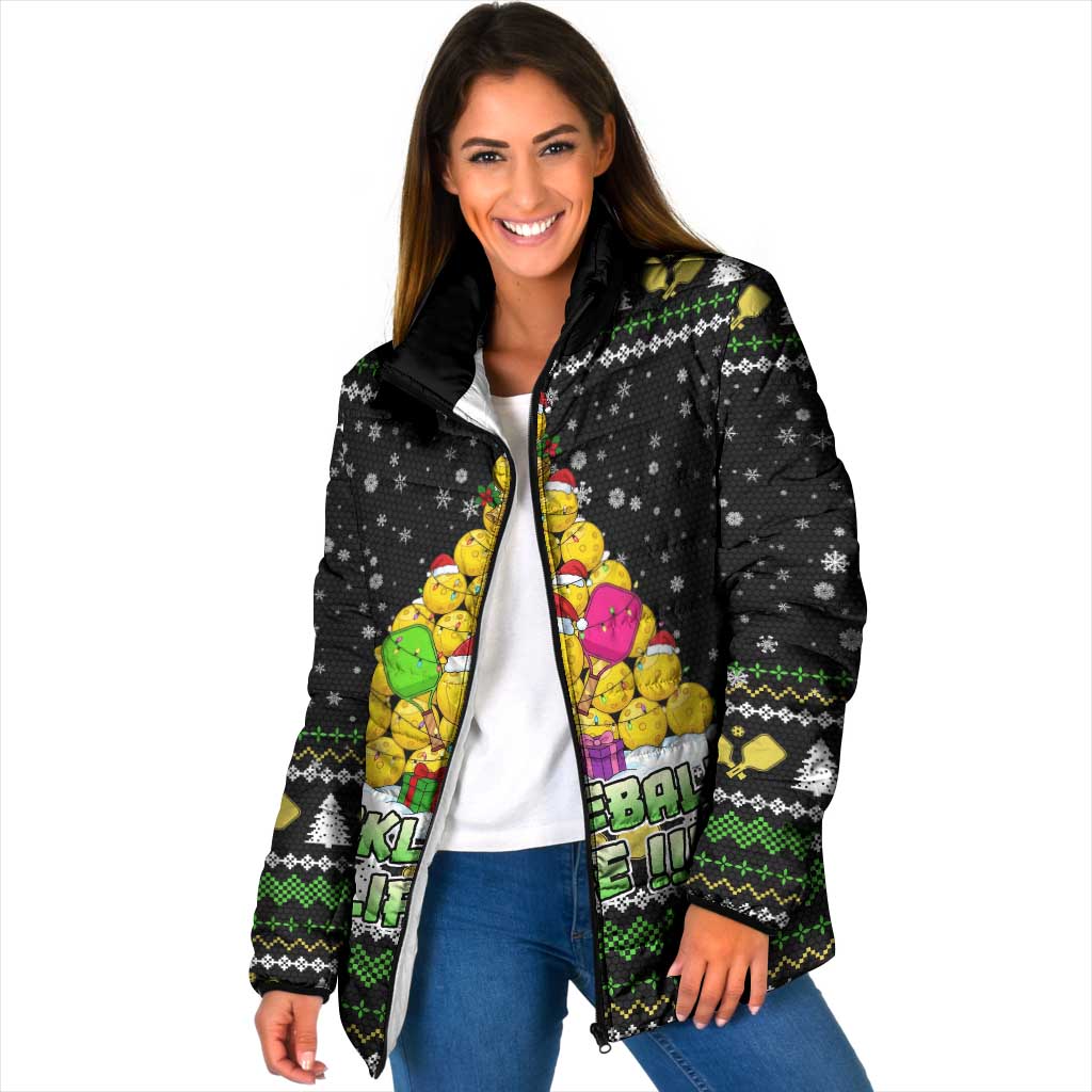 PickleBall Is Life Christmas Padded Jacket Xmas Holiday Patterns - Wonder Print Shop