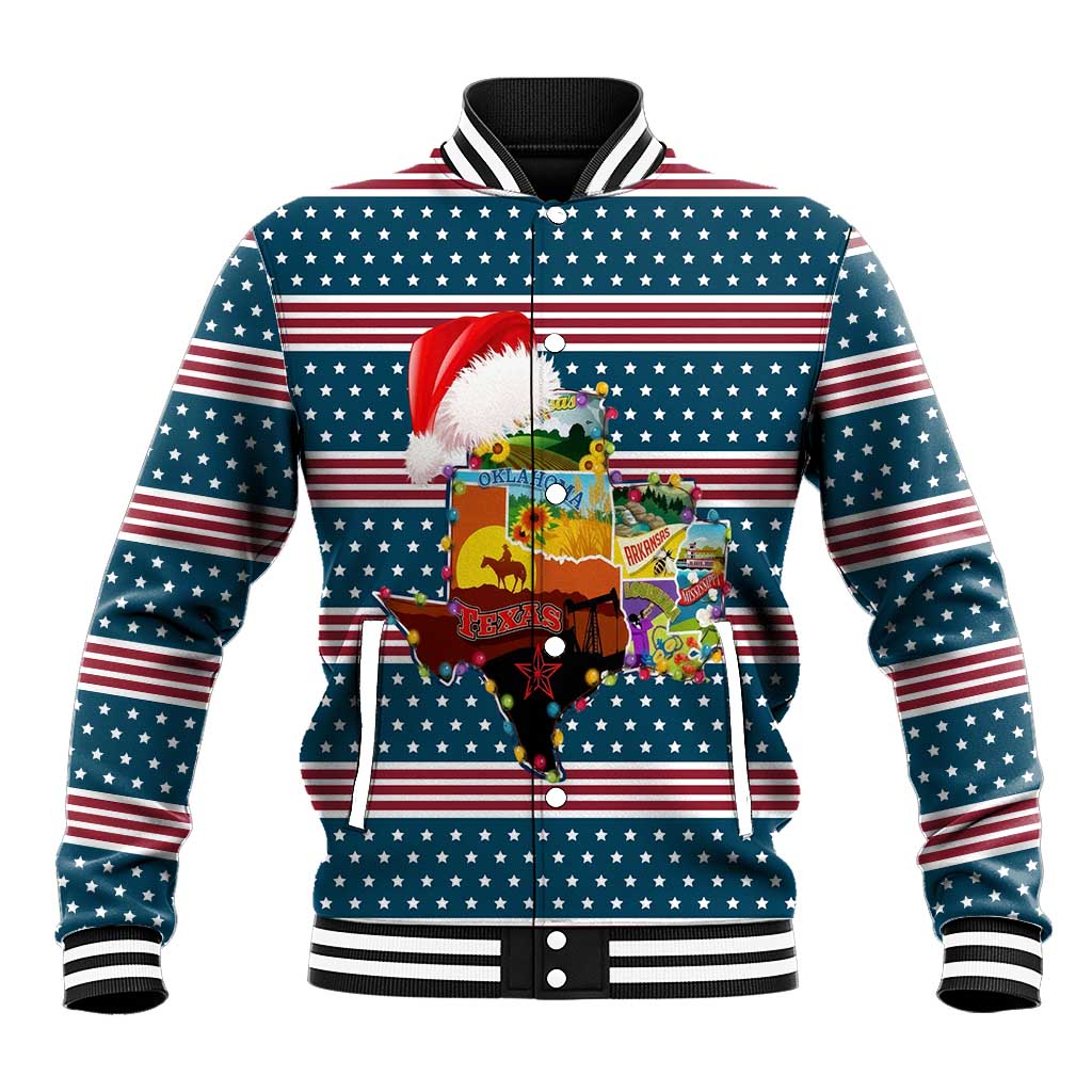Texas Xmas Christmas Christmas Yall Christmas Baseball Jacket Xmas Holiday Patterns - Wonder Print Shop