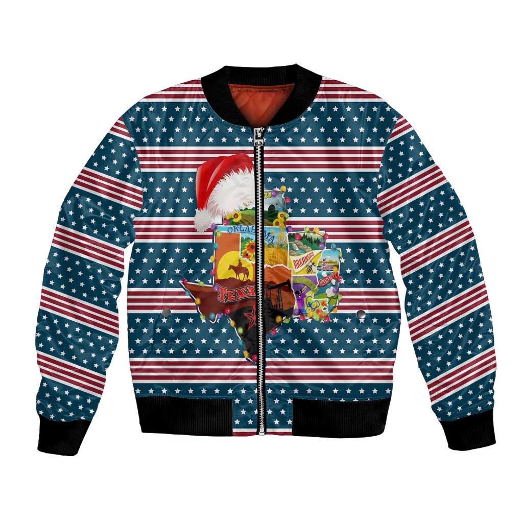 Texas Xmas Christmas Christmas Yall Christmas Bomber Jacket Xmas Holiday Patterns - Wonder Print Shop