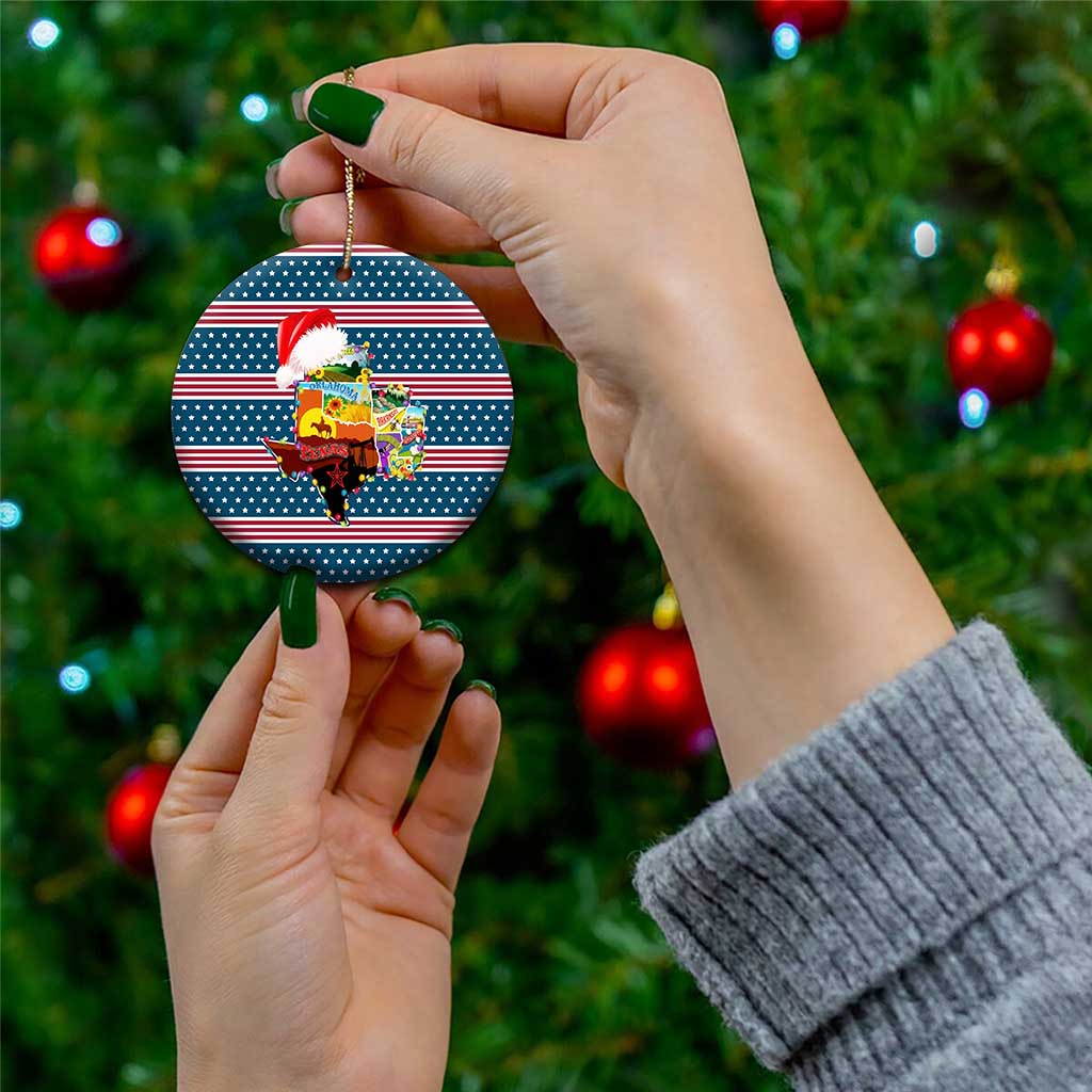 Texas Xmas Christmas Yall Christmas Ceramic Ornament Xmas Holiday Patterns - Wonder Print Shop