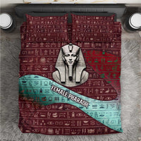 Hatshepsut Bedding Set with Pharaoh Bust Illustration, Female Pharaoh Title and Egyptian Hieroglyph - Wonder Print Shop