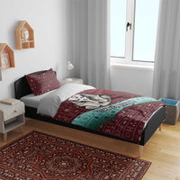 Hatshepsut Bedding Set with Pharaoh Bust Illustration, Female Pharaoh Title and Egyptian Hieroglyph - Wonder Print Shop