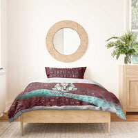 Hatshepsut Bedding Set with Pharaoh Bust Illustration, Female Pharaoh Title and Egyptian Hieroglyph - Wonder Print Shop