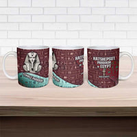 Hatshepsut Ceramic Mug with Pharaoh Bust Illustration, Female Pharaoh Title and Egyptian Hieroglyph - Wonder Print Shop