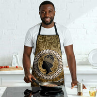 Queen Nzinga Apron Cowrie Crown Silhouette Royal Power - Wonder Print Shop