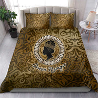 Queen Nzinga Bedding Set Cowrie Crown Silhouette Royal Power - Wonder Print Shop