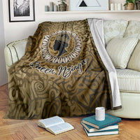 Queen Nzinga Blanket Cowrie Crown Silhouette Royal Power - Wonder Print Shop