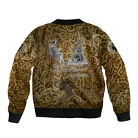 Queen Nzinga Bomber Jacket Cowrie Crown Silhouette Royal Power - Wonder Print Shop