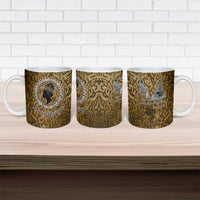 Queen Nzinga Ceramic Mug Cowrie Crown Silhouette Royal Power - Wonder Print Shop