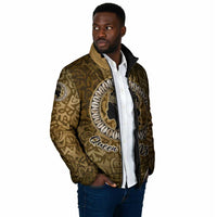 Queen Nzinga Padded Jacket Cowrie Crown Silhouette Royal Power - Wonder Print Shop