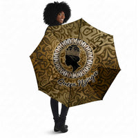 Queen Nzinga Umbrella Cowrie Crown Silhouette Royal Power - Wonder Print Shop