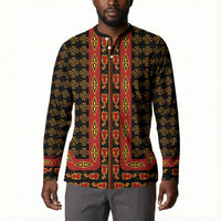 Cameroon Toghu Heritage Button Sweatshirt Traditional Bamenda Pattern In African