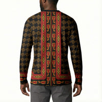 Cameroon Toghu Heritage Button Sweatshirt Traditional Bamenda Pattern In African