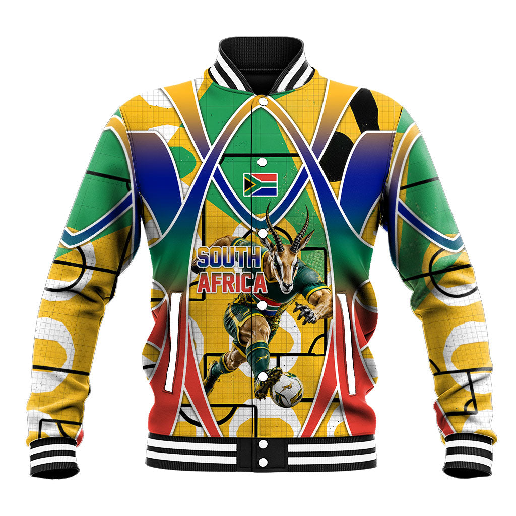 Personalized South Africa Football Springbok Baseball Jacket Bafana Bafana Rainbow Nation Flag Colors