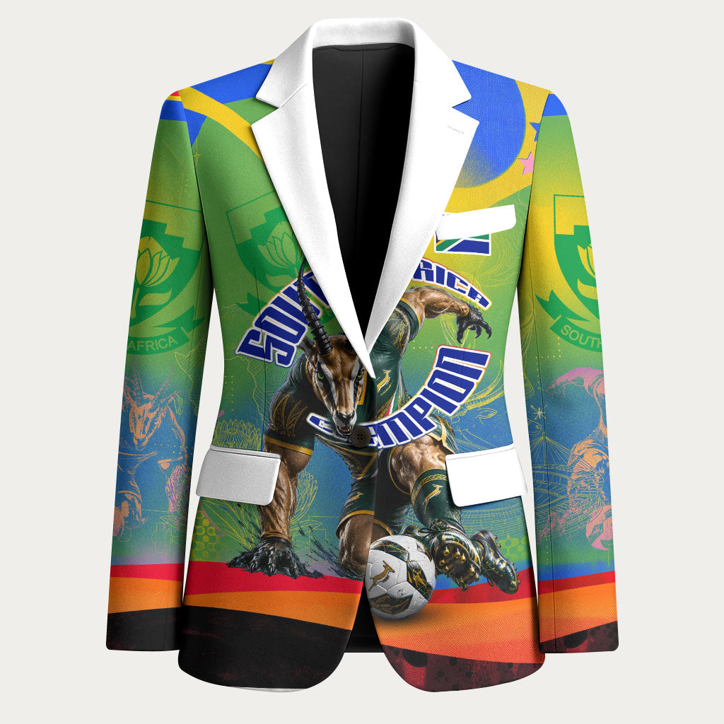 Personalized South Africa Football Blazer Springbok Champion Soccer Mascot Protea