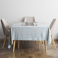 Fishing DNA Tablecloth Colorful Fish Illustrations on White Scale For Fisherman - Wonder Print Shop