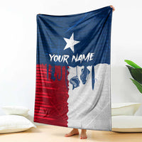 Flag Texas Fishing Blanket Personalized Hanging Fish and Hooks Graphic - Wonder Print Shop