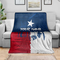 Flag Texas Fishing Blanket Personalized Hanging Fish and Hooks Graphic - Wonder Print Shop