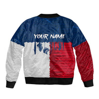 Flag Texas Fishing Bomber Jacket Personalized Hanging Fish and Hooks Graphic - Wonder Print Shop