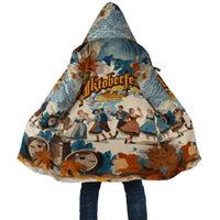 Oktoberfest Cloak with Beer Mug Illustration White Diamond Pattern - Wonder Print Shop