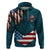 American Flag Skull Hoodie I'm an American I Have The Right To Bear Arms Your Approval Is Not Required - Wonder Print Shop