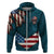 American Flag Skull Hoodie I'm an American I Have The Right To Bear Arms Your Approval Is Not Required - Wonder Print Shop