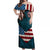 American Flag Skull Off Shoulder Maxi Dress I'm an American I Have The Right To Bear Arms Your Approval Is Not Required - Wonder Print Shop