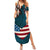 American Flag Skull Summer Maxi Dress I'm an American I Have The Right To Bear Arms Your Approval Is Not Required - Wonder Print Shop