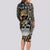 Skull Pattern Long Sleeve Bodycon Dress Love and Death - Wonder Print Shop