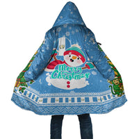 Guatemala Christmas Cloak with Blue Christmas Monkey Tree Snowman and Snowflake - Wonder Print Shop