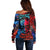 Be Careful Skull Off Shoulder Sweater - Wonder Print Shop