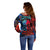 Be Careful Skull Off Shoulder Sweater - Wonder Print Shop