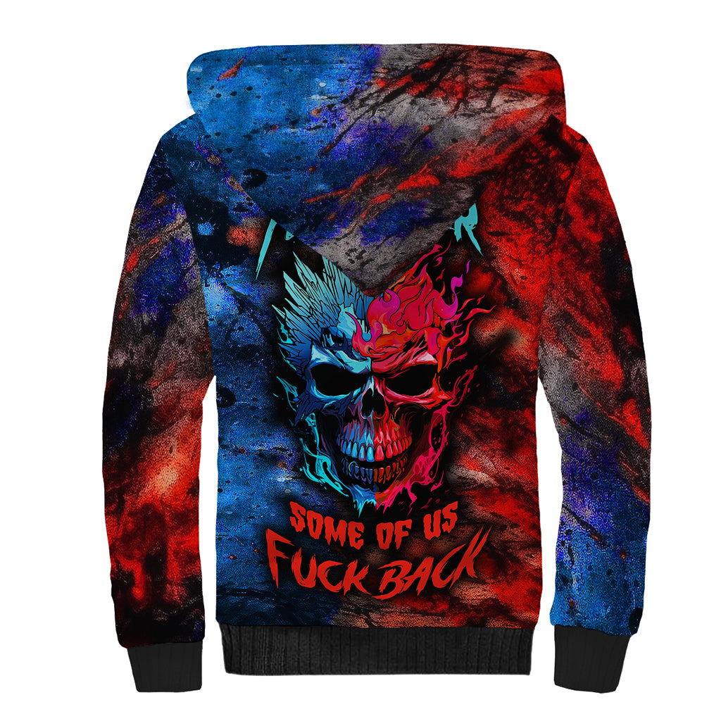 Be Careful Skull Sherpa Hoodie - Wonder Print Shop